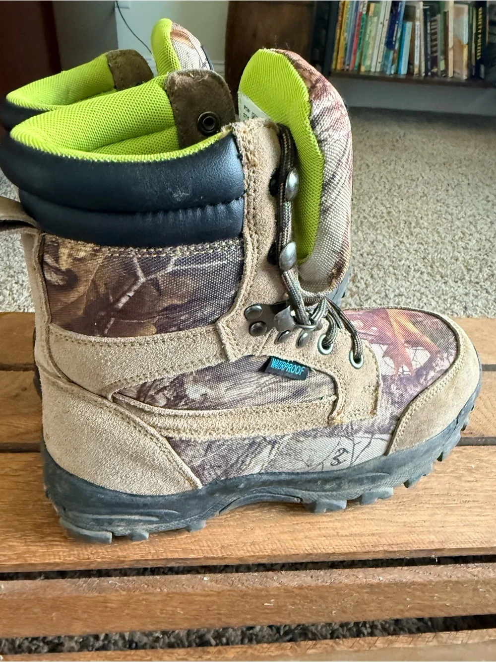 Itasca Brown Camo Kids' Insulated waterproof Lace-Up Boots